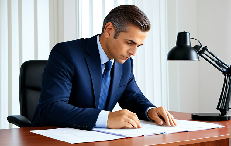 Business Professional**

"A professional business executive in a modest, dark blue business suit, seated at a clean desk in a modern, well-lit office. They are reviewing documents. Fully clothed, appropriate attire, safe for work, perfect anatomy, natural proportions, professional photography, high quality, family-friendly, serious expression, well-formed hands, proper finger count."

**