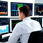 외환관리사 자격증 보유자의 하루 - **Image of a Forex Trader's Morning:** "A professional forex trader, fully clothed in business casua...