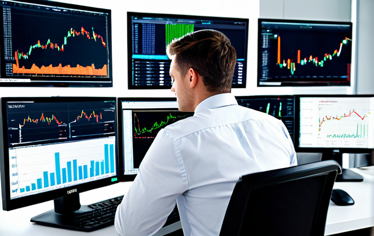 외환관리사 자격증 보유자의 하루 - **Image of a Forex Trader's Morning:** "A professional forex trader, fully clothed in business casua...