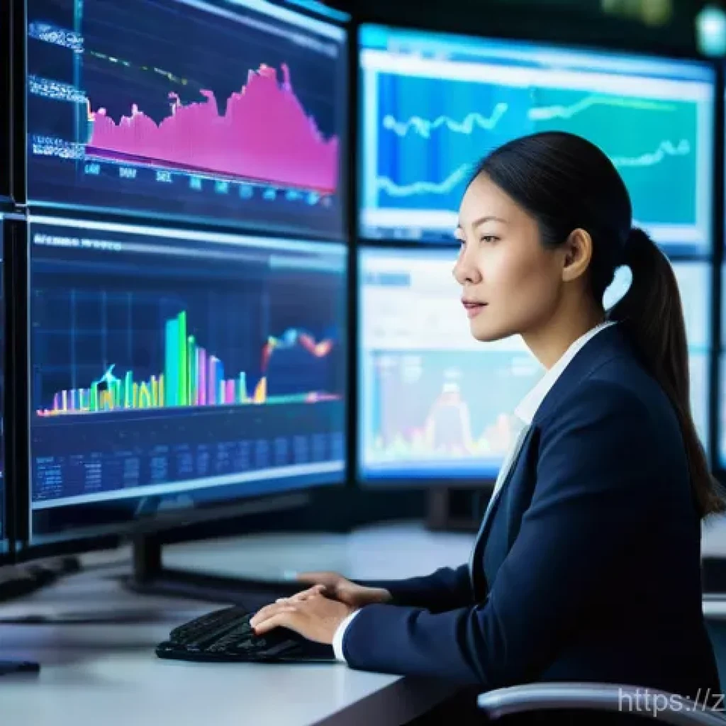 외환관리사와 글로벌 금융 시장 비교 - **Prompt: Global Market Strategist in a High-Tech Forex Office**
    A sharp, intelligent female for...