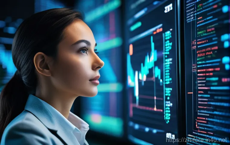 외환관리사와 금융 시장 예측 모델 - **Big Data's All-Seeing Eye:** An abstract and visually captivating representation of vast financial...