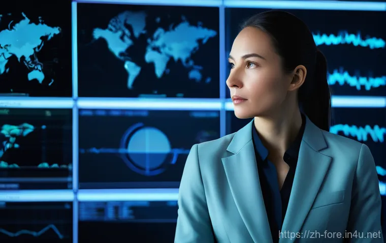 외환관리사와 외환 부문 데이터 분석 - **A Strategic Forex Manager's Insight:**
    A confident female forex manager, dressed in a sleek, m...