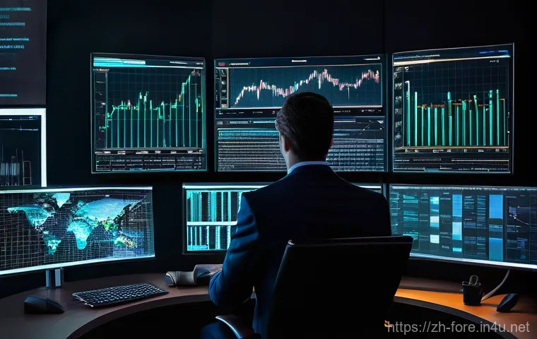 외환관리사와 외환 부문 데이터 분석 - **A Strategic Forex Manager's Insight:**
    A confident female forex manager, dressed in a sleek, m...