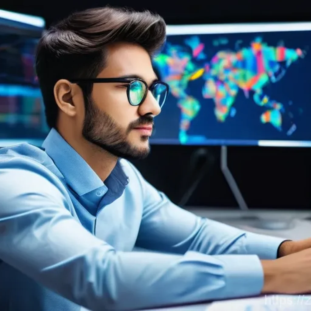 외환관리사 시험 준비 꿀팁 - **Prompt:** A diverse young professional, wearing smart casual attire, is seated at a minimalist, br...