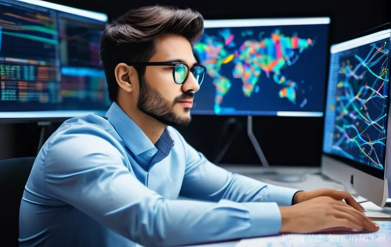 외환관리사 시험 준비 꿀팁 - **Prompt:** A diverse young professional, wearing smart casual attire, is seated at a minimalist, br...