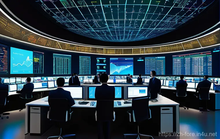 외환관리사와 외환 거래 플랫폼 활용 - **Prompt:** A dynamic and futuristic depiction of the global foreign exchange market, showcasing a v...