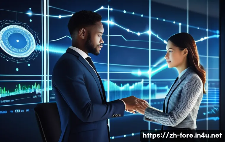 외환관리사와 글로벌 기업 취업 전략 - **Prompt for Digital Foreign Exchange Management:**
    "A sleek, futuristic office environment fill...