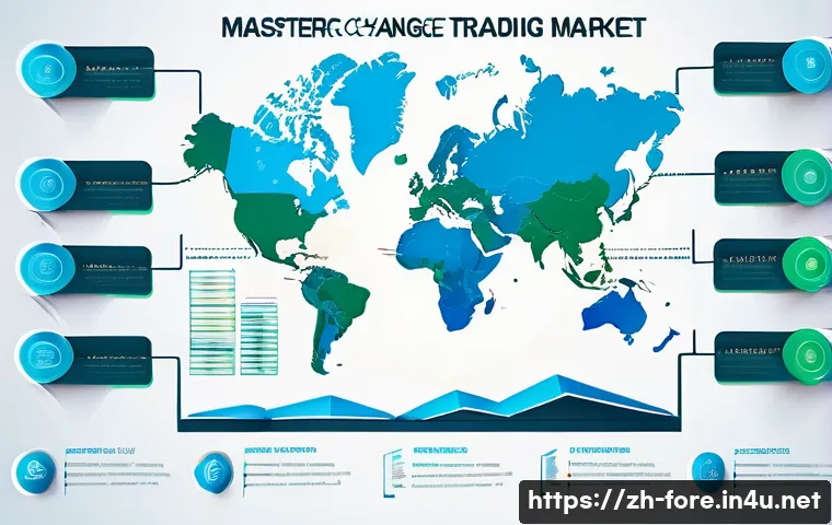 외환관리사 실기 시험 대비 - A detailed educational infographic depicting the global foreign exchange market structure, showing d...