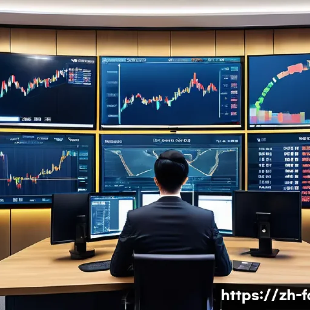 외환관리사 자격증 취득의 장점 - A professional financial analyst in a modern office environment, focused on international forex mark...