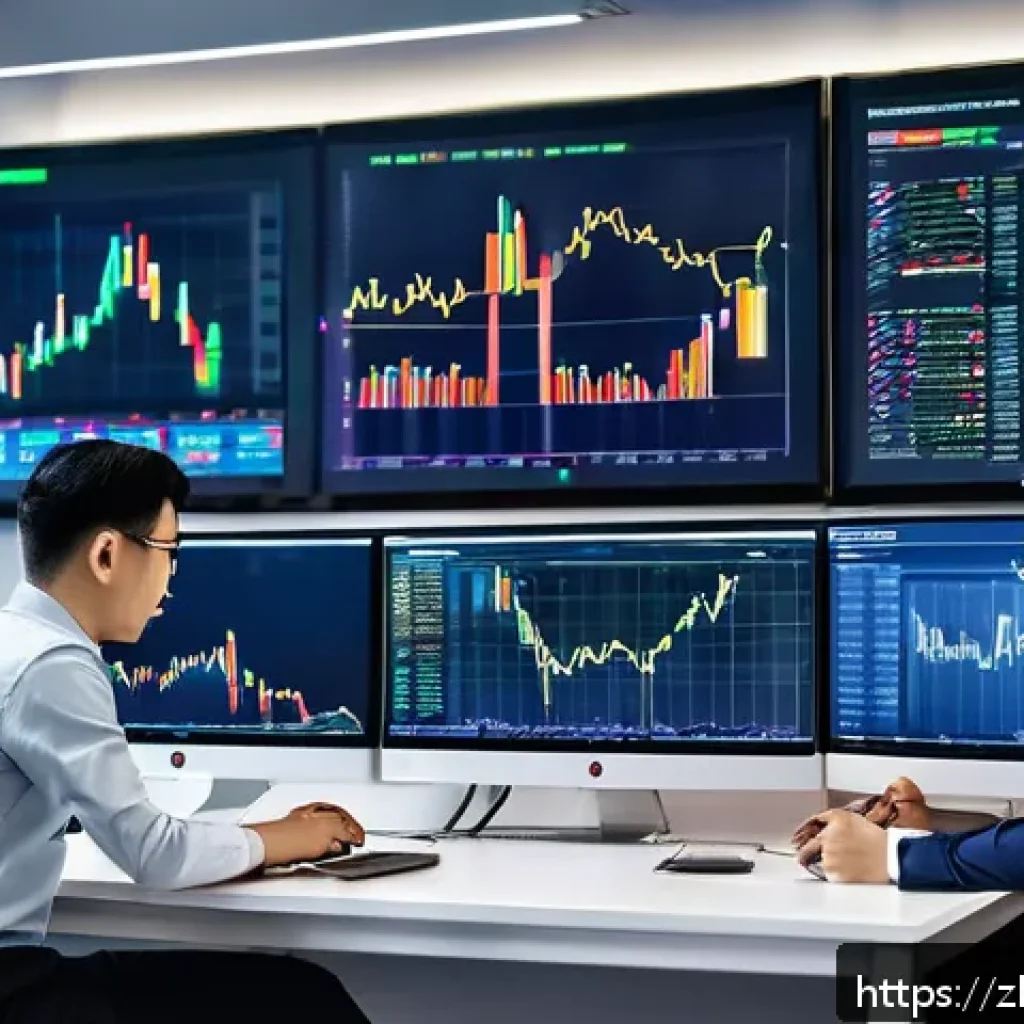 외환관리사와 외환 관리 성공 팁 - A modern office scene showing a diverse team of financial professionals analyzing forex market data ...