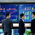 외환관리사 실무에서 자주 묻는 질문 - A modern corporate office scene showing a diverse team of professionals analyzing dynamic foreign ex...