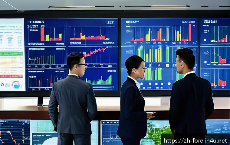 외환관리사 실무에서 자주 묻는 질문 - A modern corporate office scene showing a diverse team of professionals analyzing dynamic foreign ex...