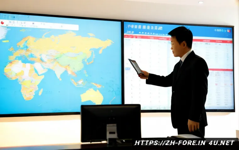 외환관리사 채용 시장 분석 - Photorealistic financial recruitment scene in a modern Shanghai office, experienced foreign exchange...