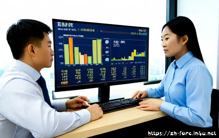 외환관리사와 외환 실무 역량 강화 방법 - Photorealistic financial training scene in a modern office, a confident East Asian foreign exchange ...